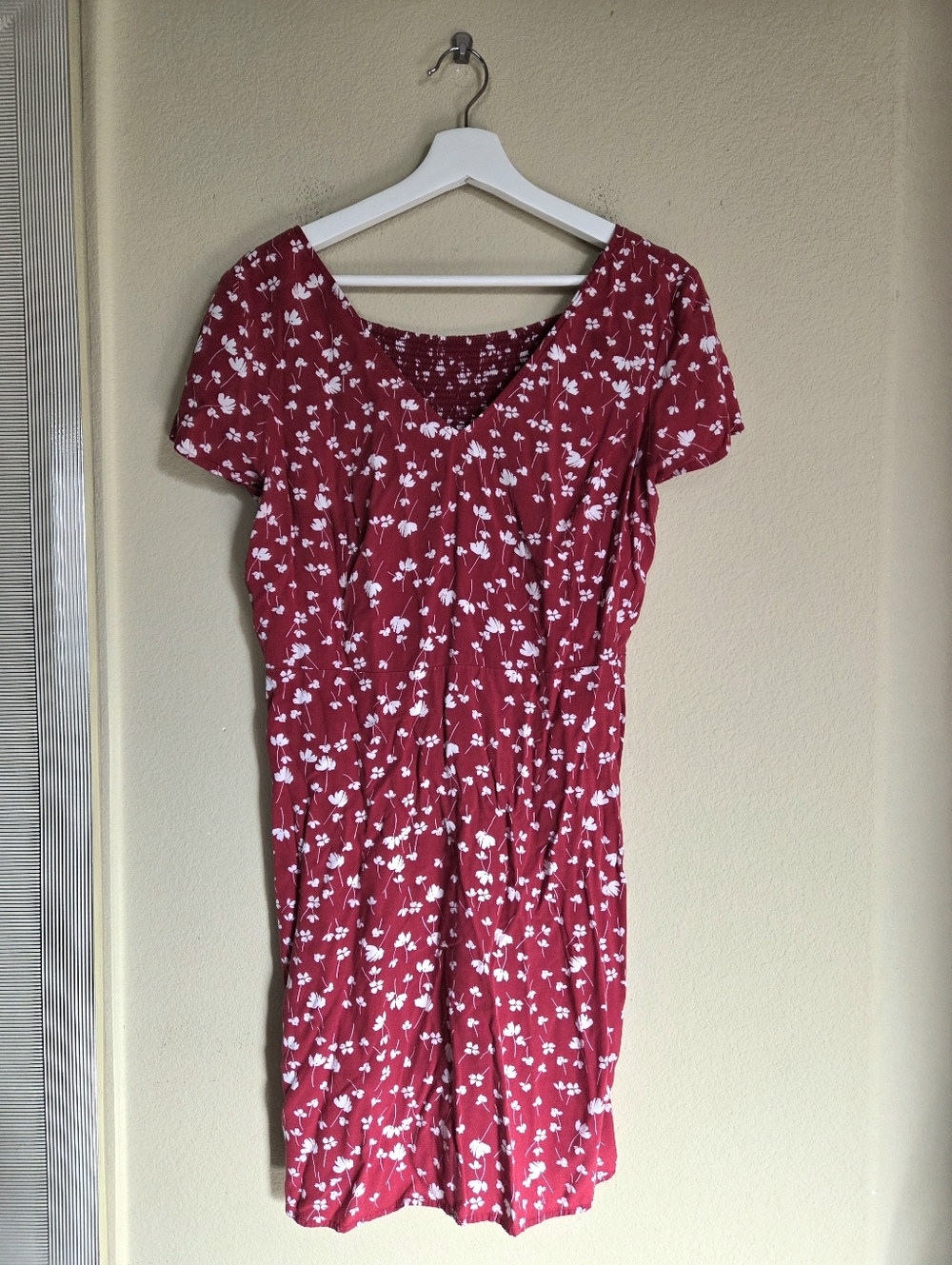 Old Navy Red Floral Midi Dress Sundress